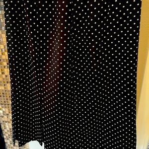 Polka-dot pencil type skirt